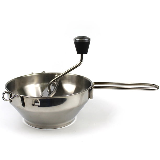 Licuadora de papas de acero inoxidable, machacador de papas de cocina con 3 discos para hacer arroz, licuadora de verduras