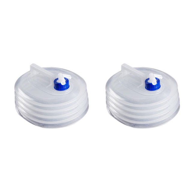 Wosthever Contenedor de agua, accesorios para senderismo, bolsa plegable para pesca, asa para tanque de beber, botella para senderismo con ahorro de blanco azul 10L 2piezas Wosthever CBP001352