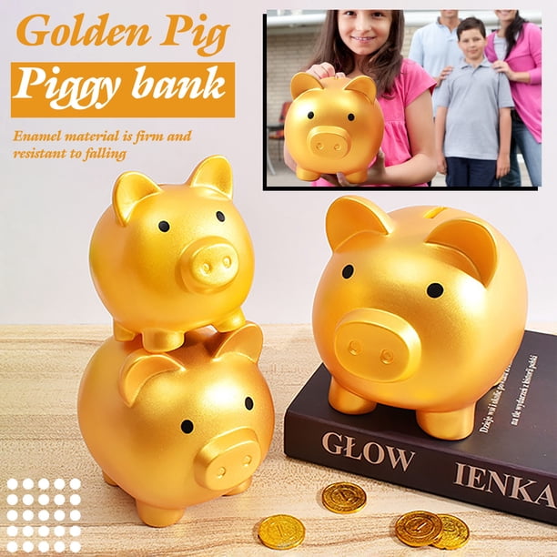 Xihbxyly Artículo En Liquidación Cerdito Dorado Ahorros Regalo Educativo Creativo para Niños Cumpleaños Lluvia de Ideas