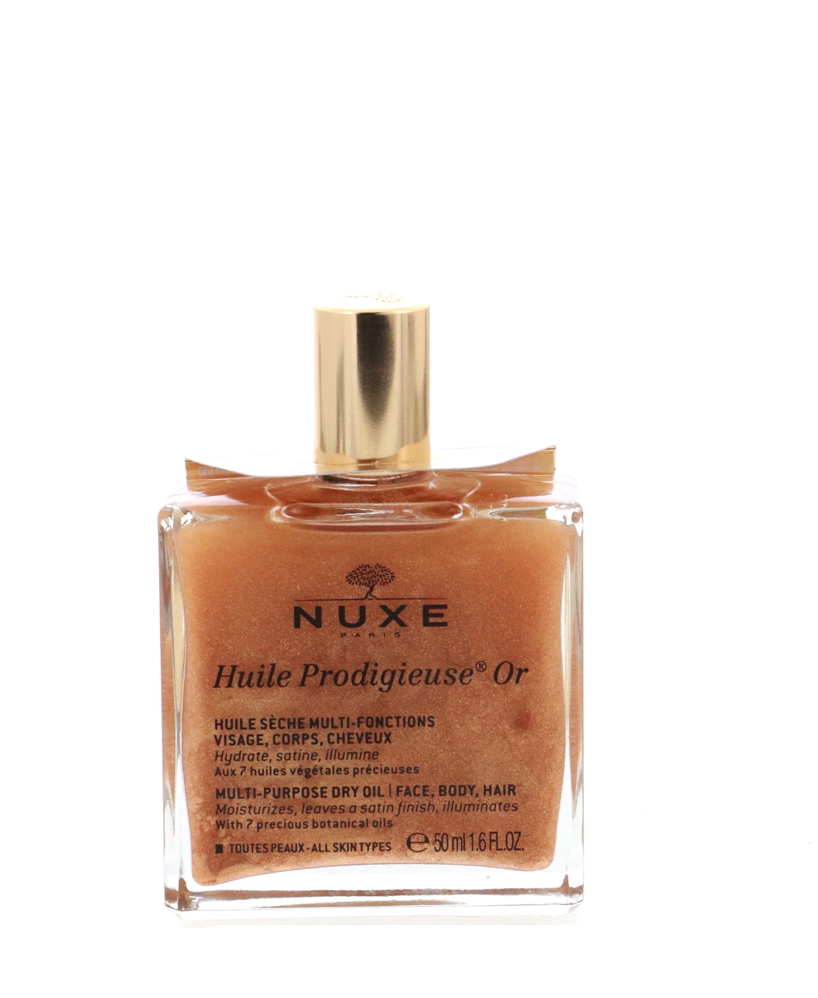 Nuxe Huile Prodigieuse Or Multi-Purpose Dry Oil for Face, Body and Hair, 1.6 oz