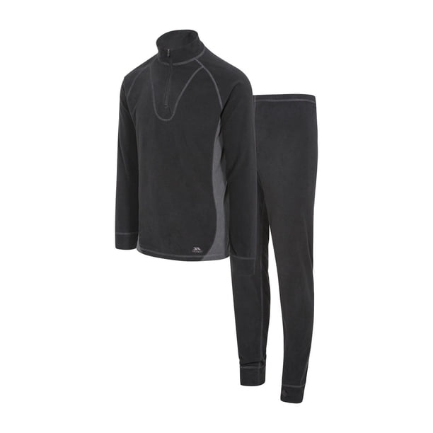 Trespass - Juego de Top y Pantalón Térmico Thriller Unisex (Negro)