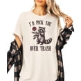 thumbnail image 4 of I'd Pick You Over Trash Shirt for Women and Teens Funny Raccoon Valentine's Day Tee Ivory Shirt Adult X-Large, 4 of 4