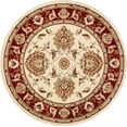 thumbnail image 3 of Well Woven Sultan Sarouk Ivory Oriental 5 Round (5'3" Round) Area Rug Persian Floral Formal Traditional Area Rug Easy Clean Stain Fade Resistant Shed Free Modern Classic Thick Soft Plush Rug, 3 of 5