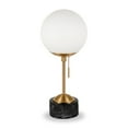 thumbnail image 1 of Henn&Hart 17.75" Art Deco Table Lamp in White Marble, 1 of 10