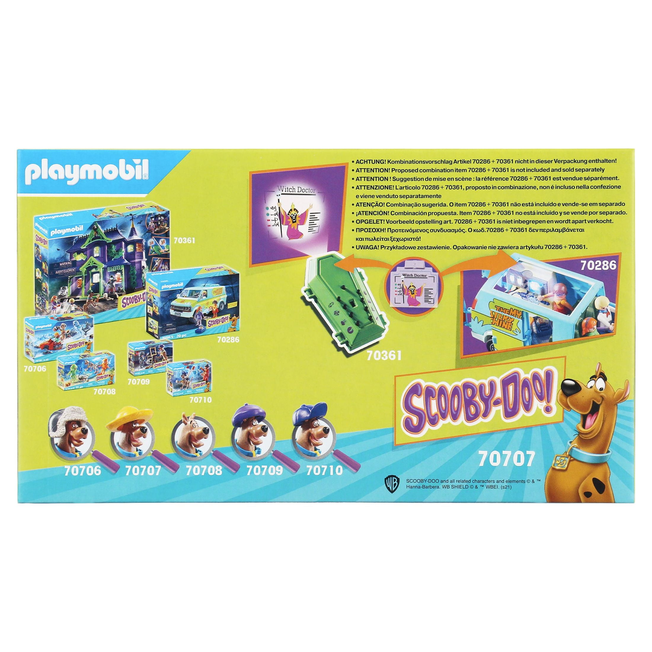 (2 pack) PLAYMOBIL SCOOBY-DOO! Adventure with Witch Doctor