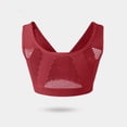 thumbnail image 4 of WCJM Women's Fashionable Sport Bra Breathable Underwear Large Size No Rims Hollow Mesh Thin Sports Yoga Bra No-Adjustment Red Comfort that lasts from school drop-off to happy hour, 4 of 8