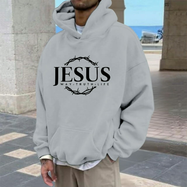 MHFRRA Sudadera con Capucha y Estampado de Letras, Informal, Cálida, Forrada, Cómoda, para Uso Diario y Actividades Al Aire Libre Gris