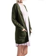 thumbnail image 2 of ppyoung Women's Loose Open Front Long Sleeve Solid Color Knit Cardigans Sweater Blouses with Pockets, 2 of 3
