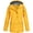 Yellow, variant on Winter Clearance 2023 Winter Coats for Women Plus Size Women Solid Rain Jacket Outdoor Plus Size Hooded Raincoat Windproof