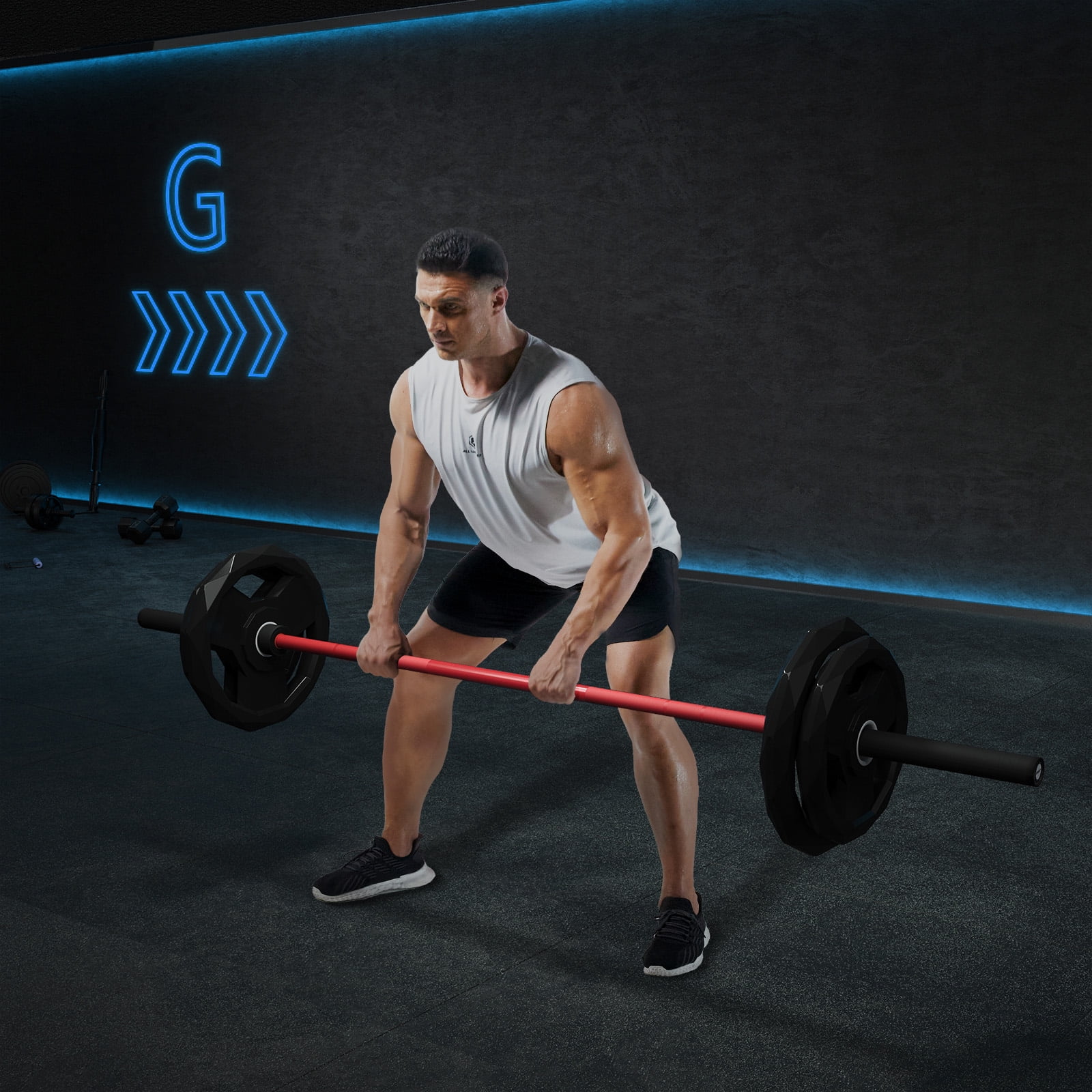 7FT  Barbell for Weightlifting. Power Lifting. 2 Inch Strength Training Bar for Squats. Deadlifts. Presses. Rows. Curls - 700lbs/1000lbs/1500lbs Capacity