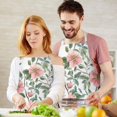 thumbnail image 3 of Pioneer Flower Floral Print Pattern Apron-Garden Aprons for Women with Pockets-Cotton Linen Waterproof Kitchen Cooking Gardening Aprons Adjustable for Kitchen,Cooking,BBQ and Salon 33x27 Inch, 3 of 7
