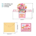 thumbnail image 2 of Uxcell 90th Birthday Card, Pop-Out Birthday Card with Greeting Card and Envelope for Women Girl Friends, Pink, 2 of 4