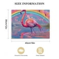 thumbnail image 2 of JRXY Canvas Wall Art Home Decor, Rainbow Pink Flamingo Canvas Prints, Rustic Wall Decor for Bedroom Bathroom Decor Wall Art Office Decor picture 2, 2 of 5