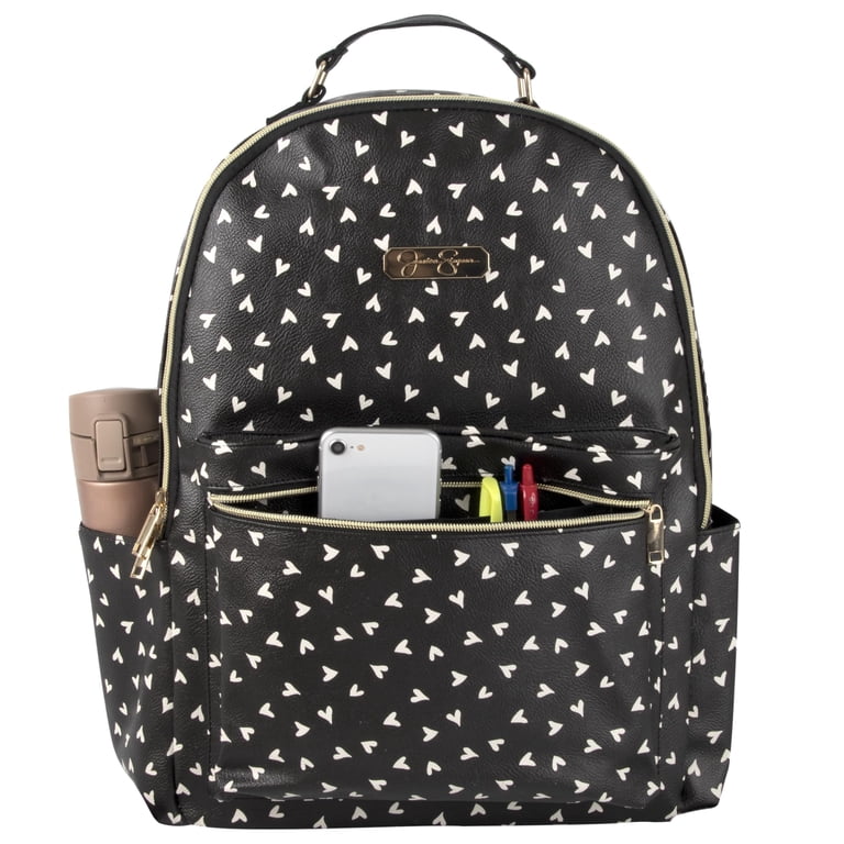 Jessica Simpson Backpack Black. Jessica Simpson Backpack With 16 Laptop Sleeve Black Heart  main image 2
