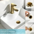 thumbnail image 6 of Bathroom Sink Drain, 2   Drain Stopper Bathroom Sink Without Overflow, Pop Up Drain Assembly with Detachable Strainer Basket, Built-in Anti-Clogging Strainer,Stainless, 6 of 7