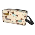 thumbnail image 2 of Goofa Dachshund Dog Printed Toiletry Bag with Handle,Large Capacity Travel Makeup Cosmetic Bag for Women, Carry on Airport Airline Compliant Bag, 2 of 9