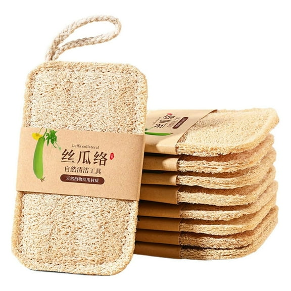 Hilingoto Clearance Loofah Dishwashing Brush, Cleaning Brush Kit for Pots Pans Bottles . Loofah Natural Cup Cleaning Brush for Pots Pans Bottles Kitchen Storage Christmas Clearance
