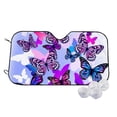 thumbnail image 2 of Lsque Flying Butterflies Car Windshield Sun Shade | Accordion Folding Style Auto Shade for Car Truck SUV Van | Blocks UV Rays Sun Visor Protector | Small, 2 of 7