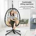 thumbnail image 2 of Clearance! Hanging Wicker Egg Chair, Outdoor Patio Hanging Chairs with Stand, UV Resistant Hammock Chair with Comfortable Cushion, Durable Indoor Swing Egg Chair for Bedroom, Garden, Backyard, 2 of 8