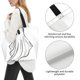 thumbnail image 3 of Balery Cute Ghost Simple Drawing Bolsa Tote Estilo Estético con Cremalleras, Bolsa de Hombro, Bolsa de Compras Grande y Plegable, 3 of 8