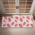 thumbnail image 2 of Red Strawberry Plants Fruit Flower Pink Pattern Door Rugs,Washable Non Slip Door Mats Indoor,Decorative Door Mats,Entry Mat Indoor for Entrance,Bedroom,Kitchen,Bathroom,16"x47", 2 of 6