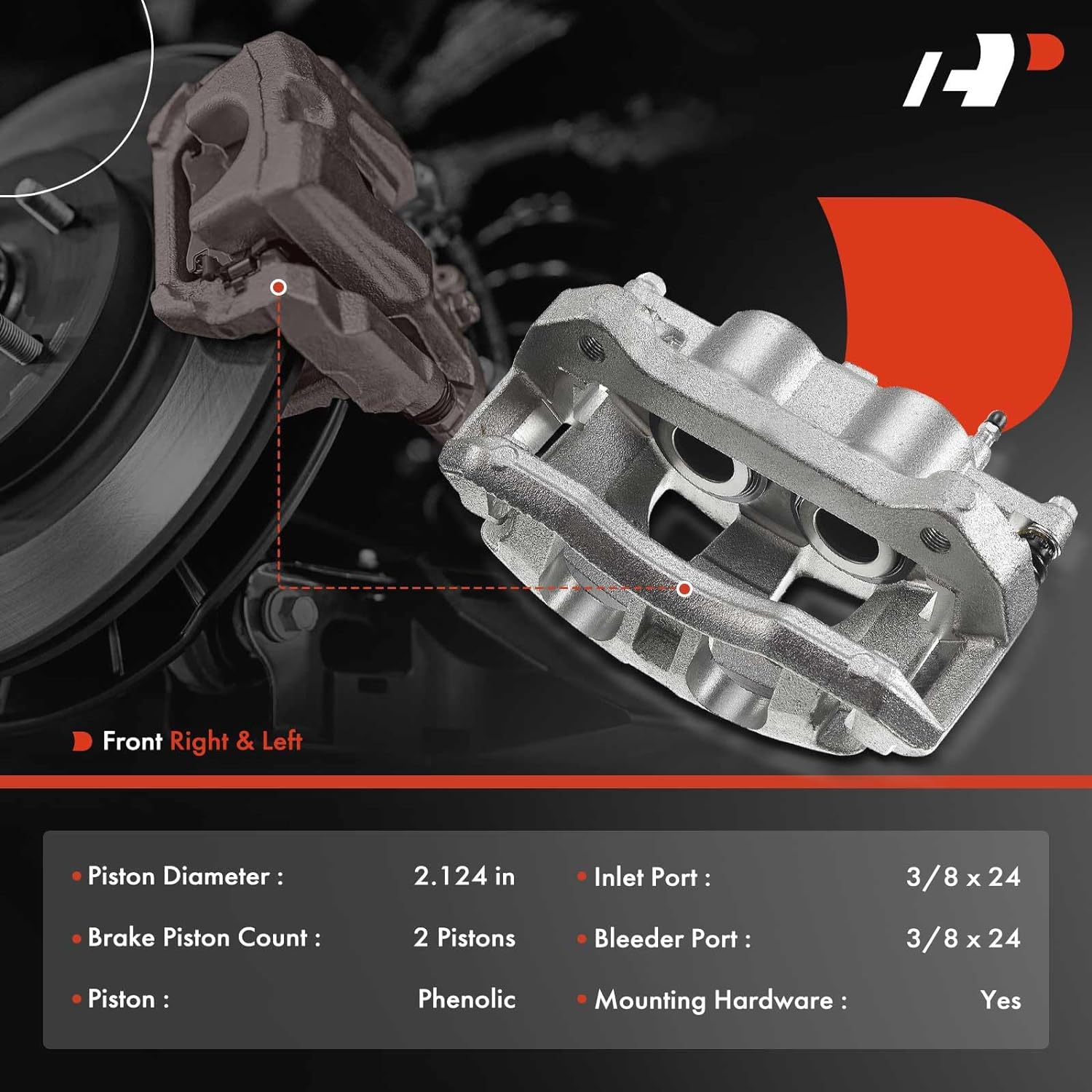 A-Premium Brake Caliper Assembly Replacement for Ford F-150 2010-2011 Expedition Lincoln Navigator 2010-2019 Front Left and Right 2-PC
