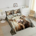 thumbnail image 4 of Erosebridal Ensemble de Literie Taureau des Highlands, Couette Simple, Couette en Duvet d'Animal de Ferme, Décor de Ferme, Réversible, 4 of 7