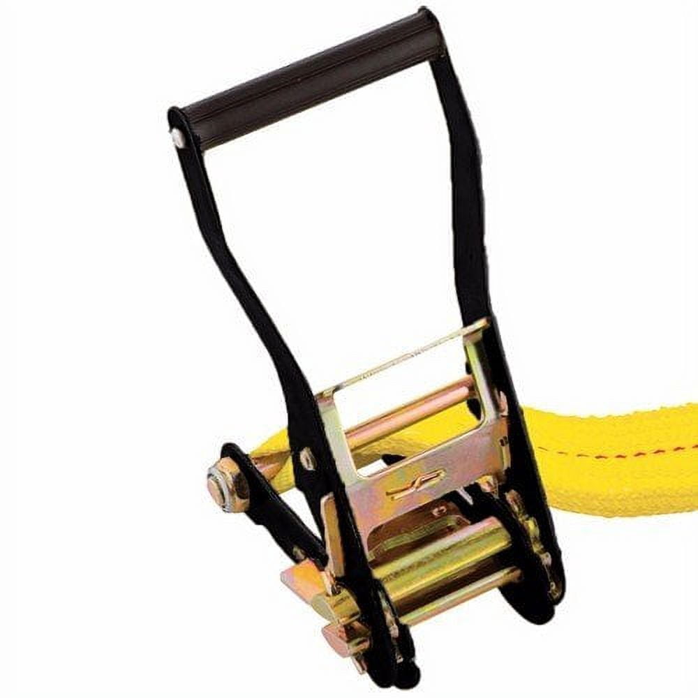 Wideskall Heavy Duty Ratchet Tie Down Cargo Straps - 27' x 2" 10,000 Lbs Capacity with Double J-Hooks