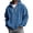 Blue, variant on Men's Zip Up Hoodie Corduroy Ribbed Knit Oversized Sweatshirt Vintage Cardigan Jacket with Kangaroo Pockets