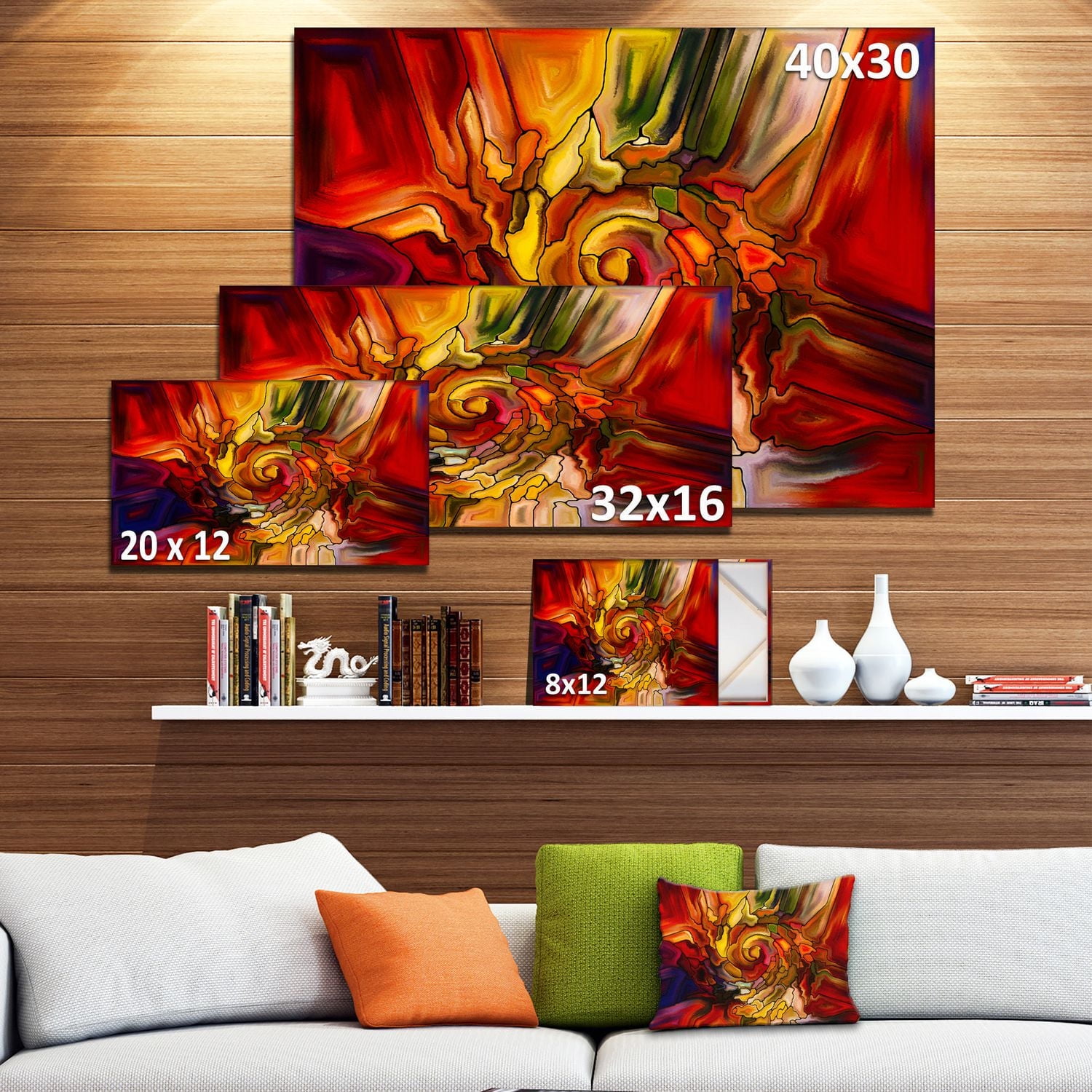 Impression sur toile « illusions de vitraux » Design Art