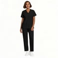 thumbnail image 5 of Mlqidk Scrubs for Women Set Clearance Plus Size Nursing Scrubs Stretchy V Neck Scrub Tops and Leg Pantss Medical Scrub Sets Scrubs Scrub Jumpsuit Black 2XL, 5 of 5