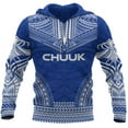 thumbnail image 5 of Sudadera con capucha con estampado tribal del sol Lapu Lapu del tatuaje polinesio del escudo de armas del estado de Chuuk en 3D para hombres y niños, 5 of 5