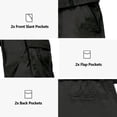 thumbnail image 7 of TRGPSG Men's Cargo Shorts,Work Shorts with 6-Pocket Classic All Cotton Hiking Shorts(No Belts)Black,Size 34, 7 of 7
