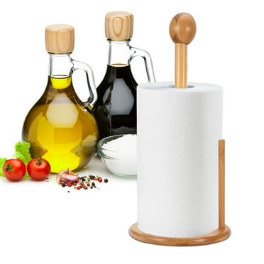 Paper Towel Holders Roll Bamboo Holders for Home Kitchen Countertop Bathroom Toilet