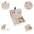 thumbnail image 4 of Unique Bargains Travel Jewelry Box Small Portable PU Leather Jewelry Organizer Storage White, 4 of 7