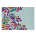 thumbnail image 3 of Rainbow Cutting Board, Floral Themed Design Curvy Colorful Background Nature Inspired Illustration Art, Decorative Tempered Glass Cutting and Serving Board, Small Size, Multicolor, by Ambesonne, 3 of 5