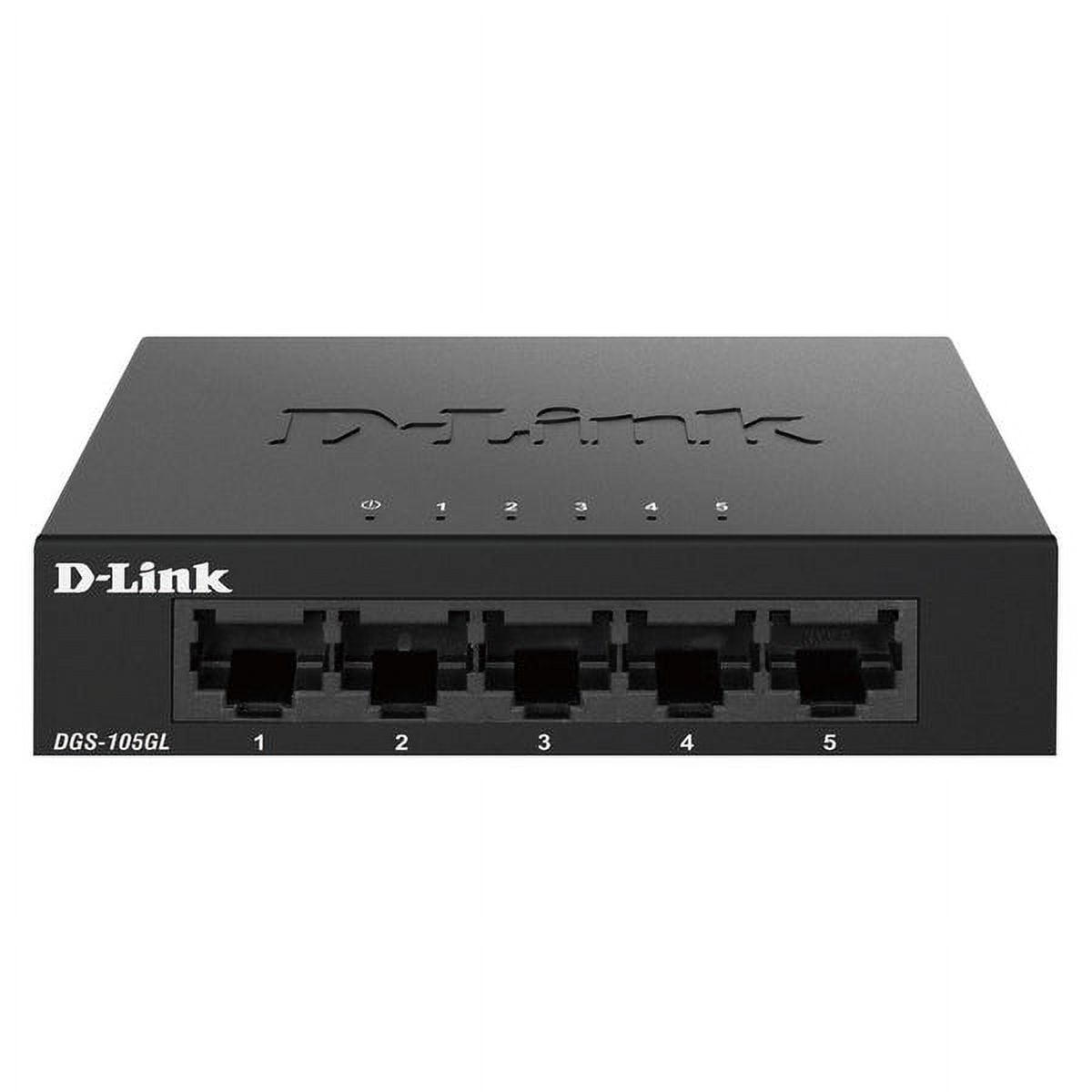 D-Link Commutateur de Bureau 5 Ports Gigabit Métal Non Géré - DGS-105GL