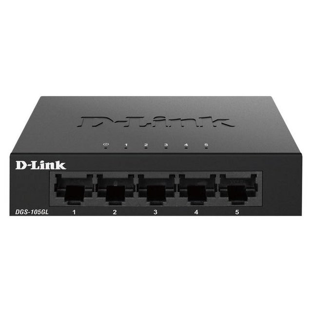 D-Link 5 Port Gigabit Metal Unmanaged Desktop Switch - DGS-105GL