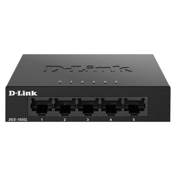 D-Link 5 Port Gigabit Metal Unmanaged Desktop Switch - DGS-105GL