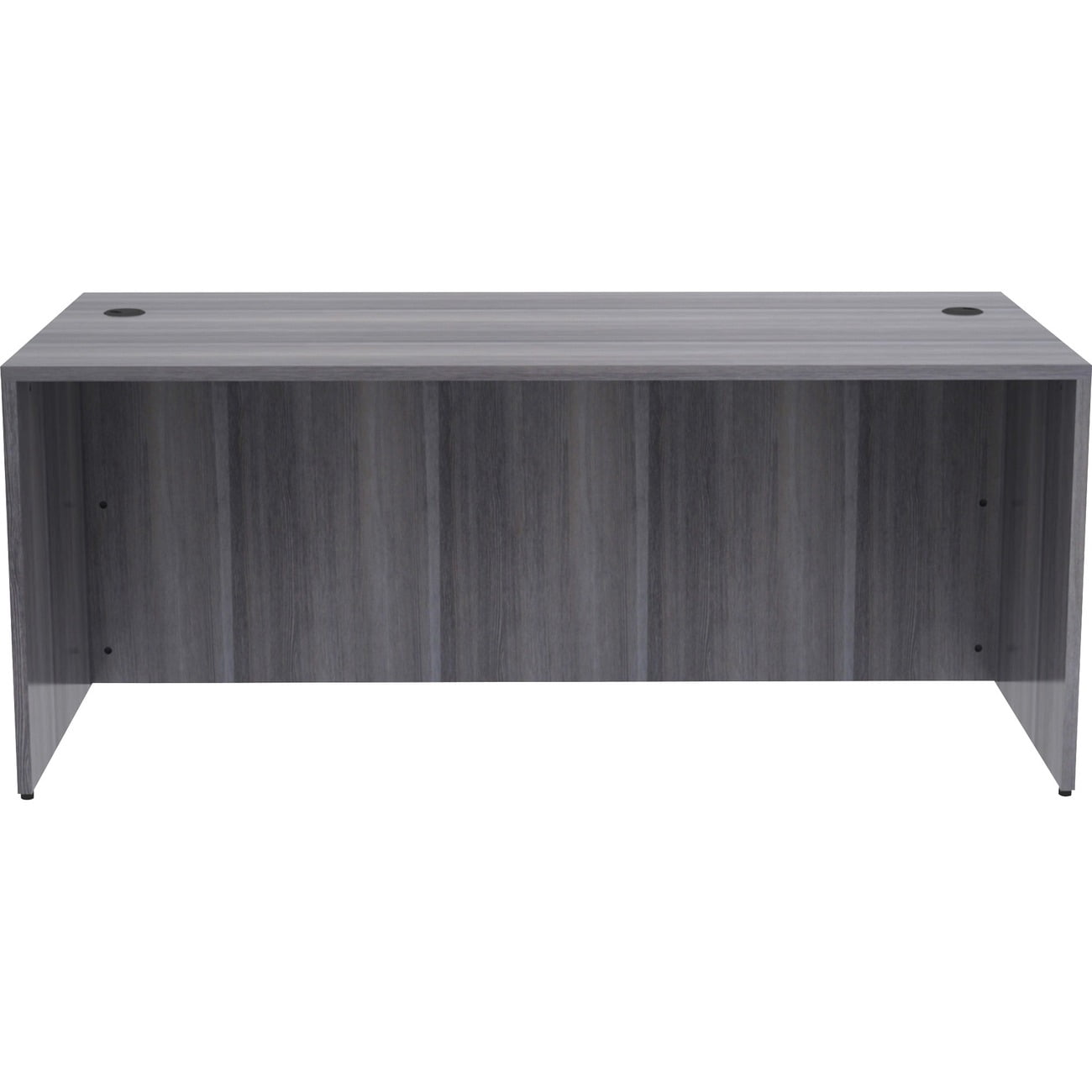 Lorell LLR69550 Weathered Charcoal L-Shaped Laminate Rectangular Desking, Charcoal Gray - 72 x 36 x 29.5 in.