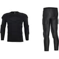 thumbnail image 1 of Men's Padded Football Protective Gear Set Training Suit for Soccer Basketball Paintball Rib Protector, 1 of 4