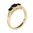 thumbnail image 2 of 1 Carats Black Princess Cut Brilliant Diamond Ring 10K Solid Yellow Gold, 2 of 3