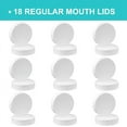 18 Pack Plastic Regular Mouth Mason Jar Lids For Ball, Kerr And More