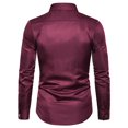 thumbnail image 4 of Mens Polo Shirts Gothic Style Long Sleeved Purpose Slim Fit Trend Mens Knit Polo,Red,2XL, 4 of 9