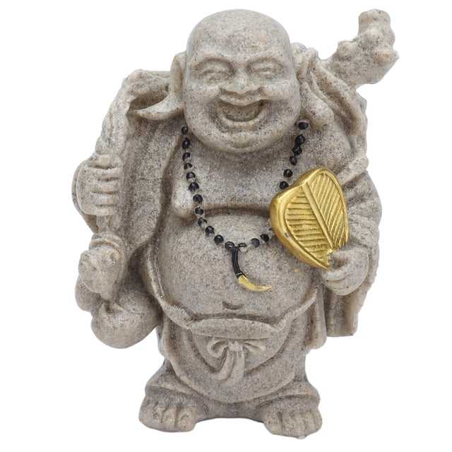 Estatua de Buda de resina Mini 8cm Maitreya figura de Buda sonriente para decoración del hogar Oficina colección de regalos