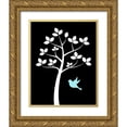 thumbnail image 1 of Robinson, Tamara 15x18 Gold Ornate Wood Framed with Double Matting Museum Art Print Titled - Girl Bird Tree II, 1 of 4