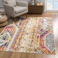thumbnail image 1 of homeroots home decor 392963 2’ x 4’ Gold and Ivory Distressed Tribal Area Rug, 1 of 1