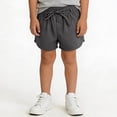 thumbnail image 5 of Jalioing Cotton Shorts Toddler Kids Summer Plain Elastic Waist Drawstring Shorts Little Boys Girls Loose Lounge Shorts, 5 of 6