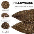 thumbnail image 5 of Throw Pillow Covers 24x24 Inch Set of 2, Brown Leopard Print Waterproof Outdoor Pillow Covers, Classic Abstract Animal Patterned Decorative Cushion Pillowcases for Couch, Sofa, Bed, Garden, Patio, 5 of 9