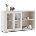 thumbnail image 1 of Costway Aparador de Cocina Armario de Almacenamiento Gabinete Consola con 2 Estantes 2 Puertas 106 x 33 x 62,5 cm Beige, 1 of 10
